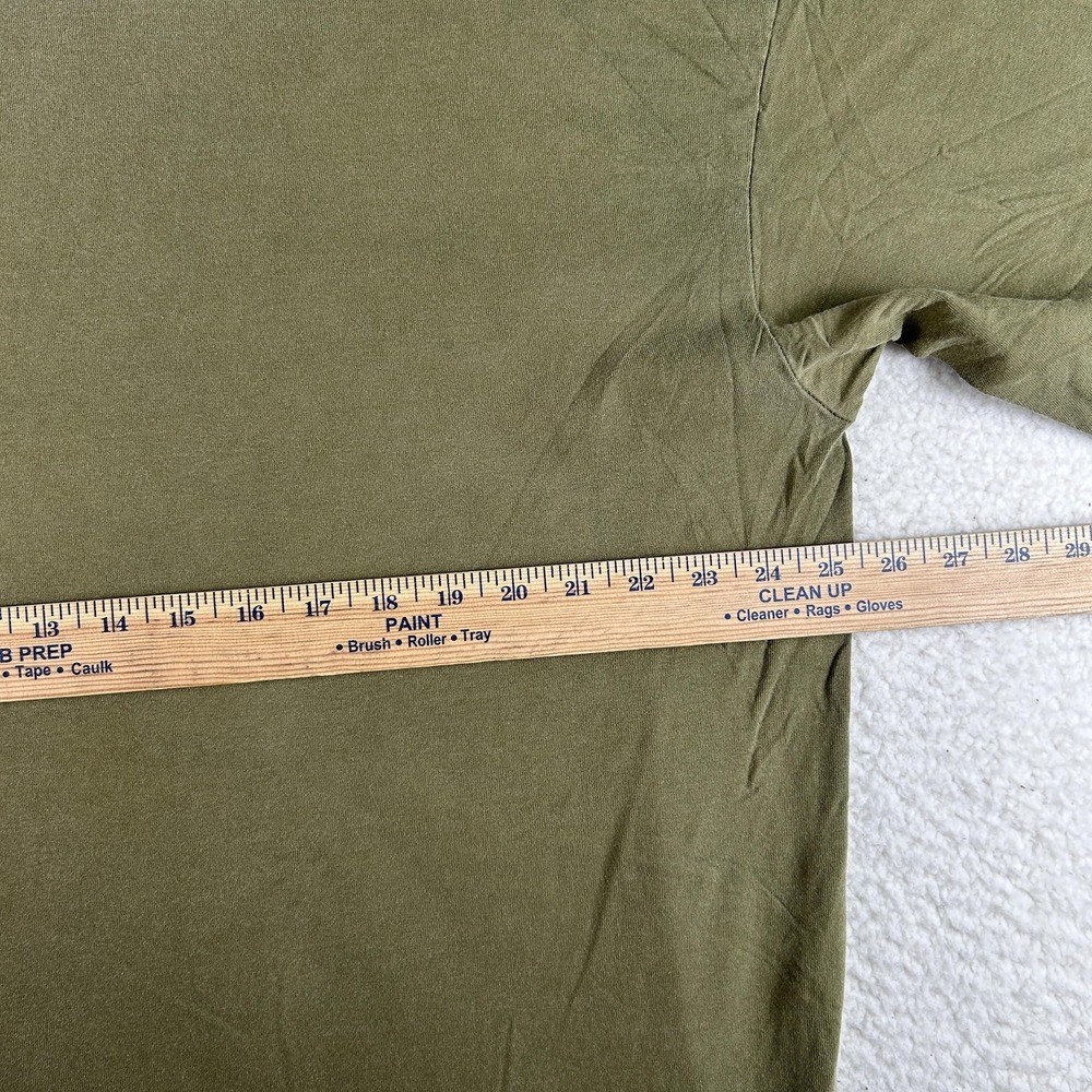 Stussy Shirt Mens 2XL Green Solid Basic Cotton Crewneck T-Shirt Streetwear - Picture 9 of 10